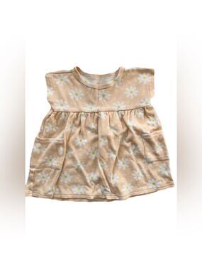 🩵 4/$20 Indigo Kids Dress‎ in Peach with White Floral Pattern